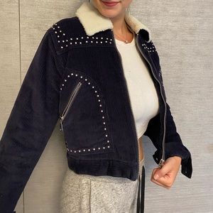 Rebecca Minkoff Navy Suede Jacket